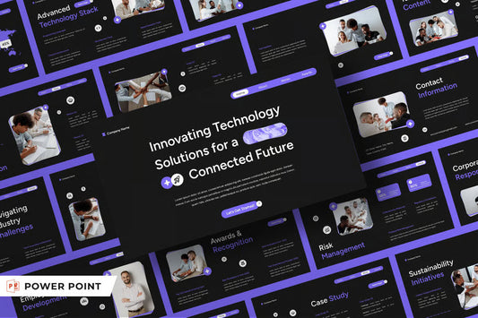 Black Purple Modern Technology Company Profile 006