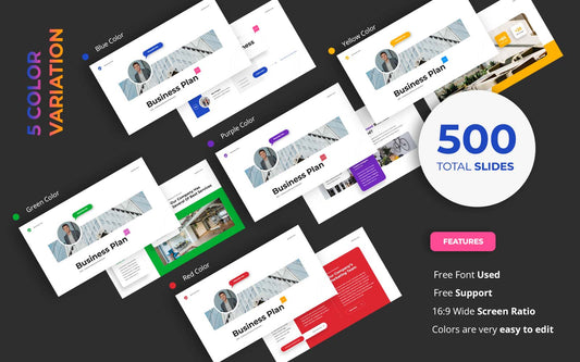 Business Plan - Professional Business PowerPoint PowerPoint Template [500 Total Slides]